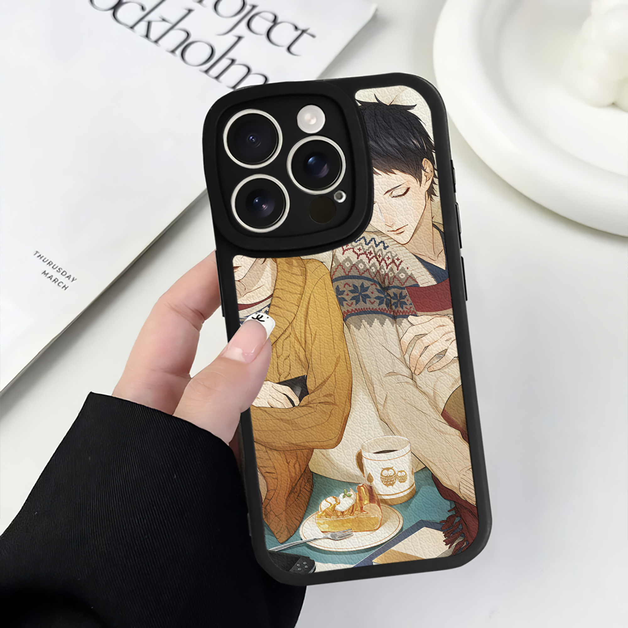 （画像用） ハイキュー!! Haikyu!! 【iPhone 16シリーズ対応】シリコンスマホケース（レザー調） 材質：シリコン